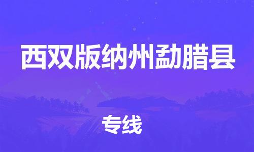 廣州到西雙版納州勐臘縣物流專線-廣州物流到西雙版納州勐臘縣-（無盲點(diǎn)-派送）